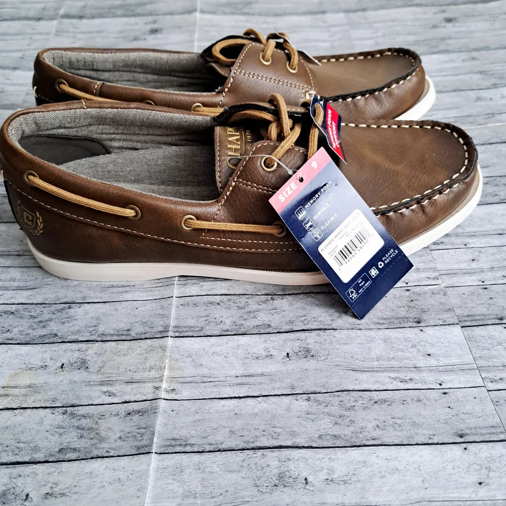 Chaps Men's Benny Boat Brown Loafer Shoes